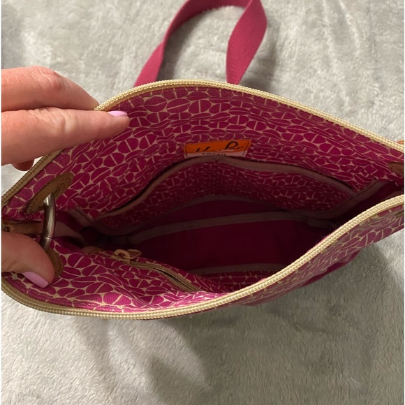 Fossil Key-Per pink coated canvas crossbody - Picture 3 of 4